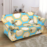 Bee Honeycomb Pattern Loveseat Couch Slipcover
