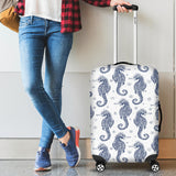 Seahorseahorse Pattern Background Cabin Suitcases Luggagesse Pattern Background Cabin Suitcases Luggages