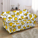 Beer Design Pattern Loveseat Couch Slipcover