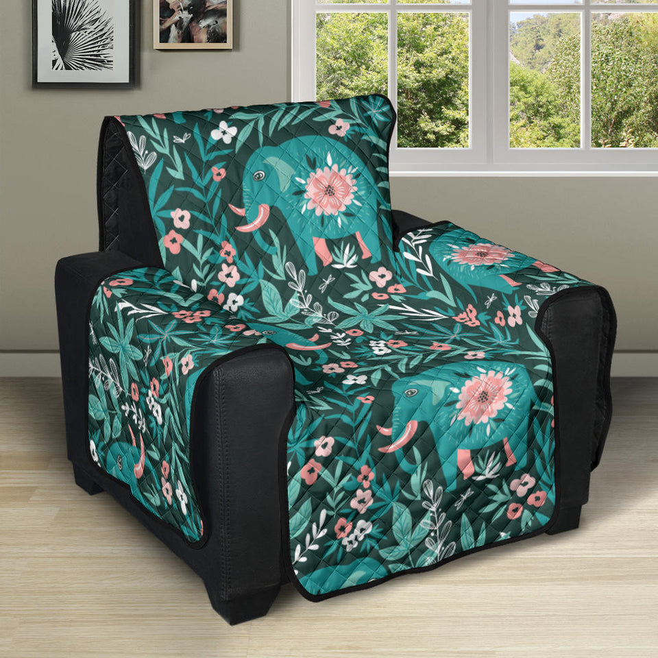 Elephants jungle pattern Recliner Cover Protector