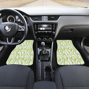 Green Peas Pattern Print Design 03 Front Car Mats