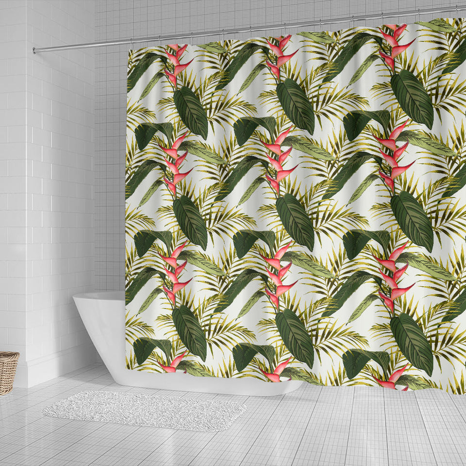 Heliconia Pattern Shower Curtain Fulfilled In US