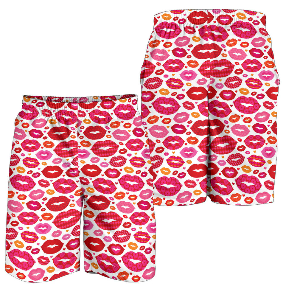 Lips Pattern Print Design 01 Men Shorts