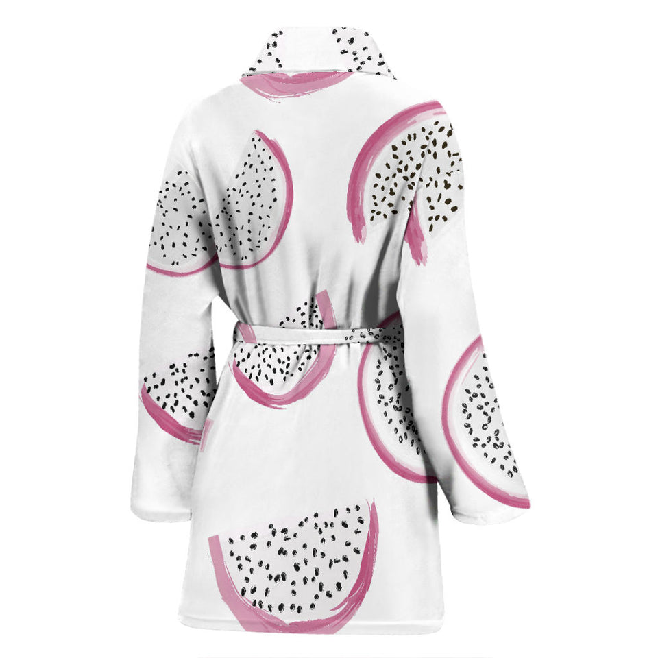 Dragon Fruit Pattern Women'S Bathrobe