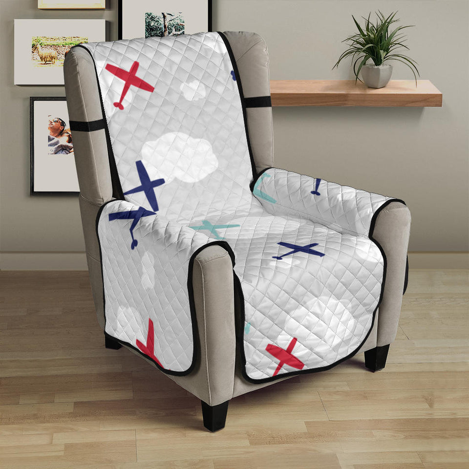 Airplane cloud grey background Chair Cover Protector