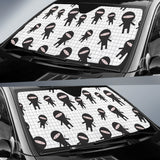 Ninja Pattern Plaid Background Car Sun Shade