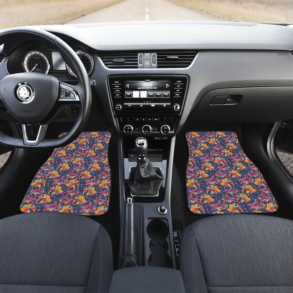 Goldfish Pattern Print Design 05 Front Car Mats