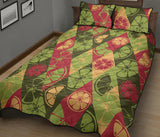 Cool Geometric lime pattern Quilt Bed Set
