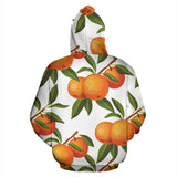 Oranges Pattern Background Zip Up Hoodie