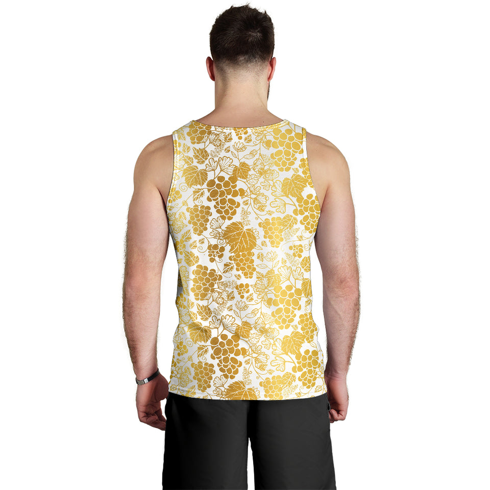 Gold grape pattern Men Tank Top