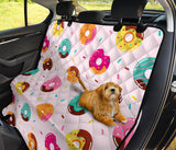 Donut Pattern Glaze Pink Background Dog Car Seat Covers