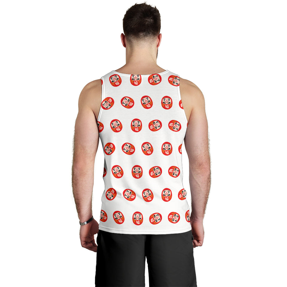 Daruma japanese wooden doll pattern Men Tank Top