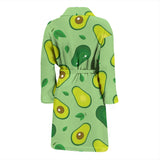Avocado Pattern Green Background Men'S Bathrobe