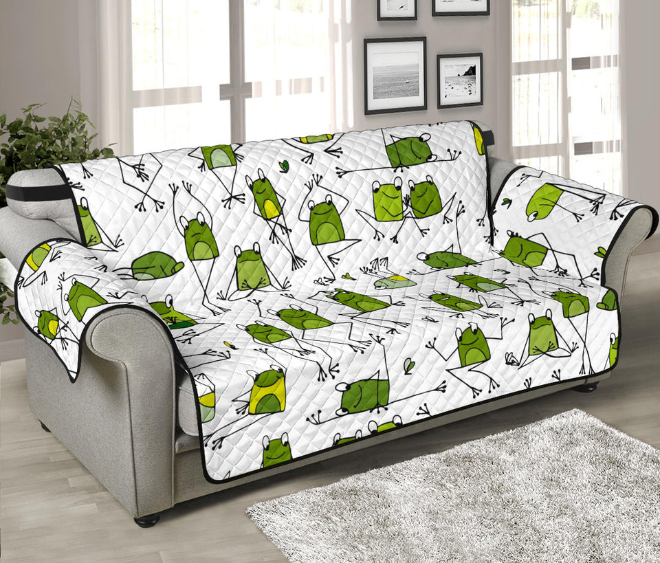 Sketch funny frog pattern Sofa Cover Protector