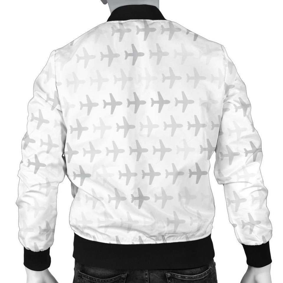 Airplane Print Pattern Men'S Bomber Jacket