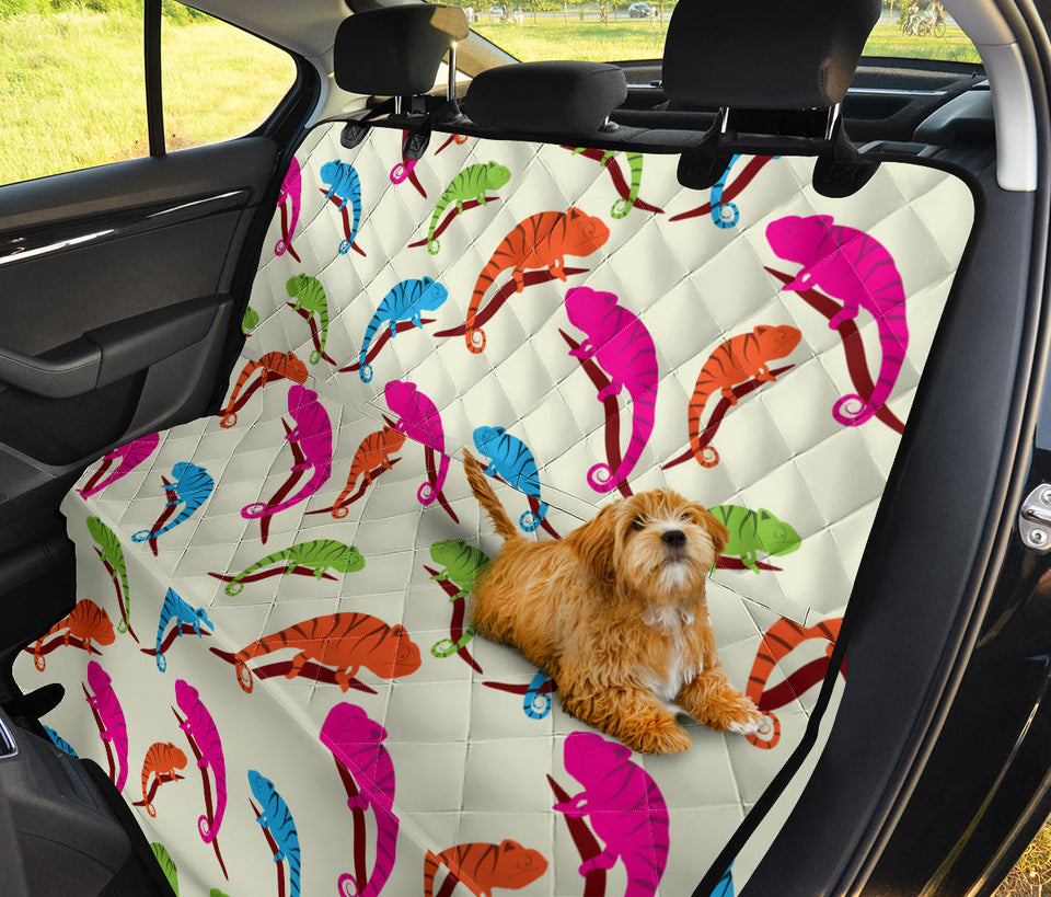 Colorful Chameleon Lizard Pattern Dog Car Seat Covers