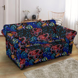 Octopus Sea Wave Tropical Fishe Pattern Loveseat Couch Slipcover