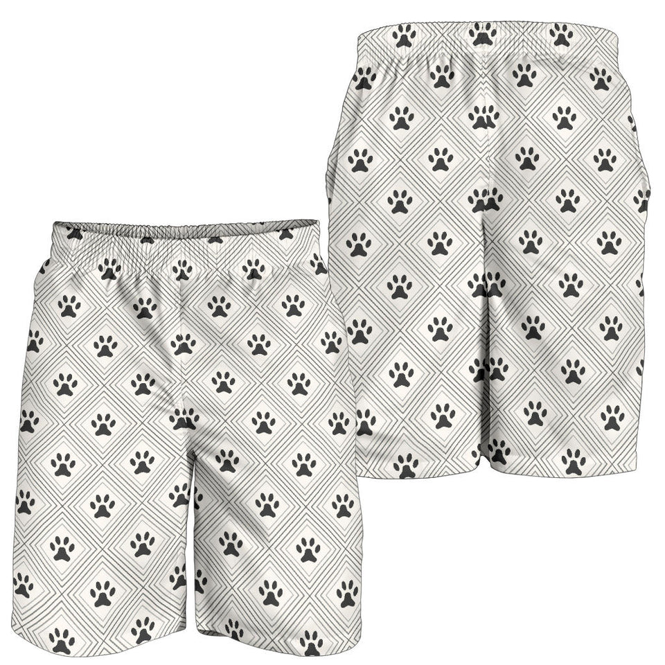 Dog Paws Pattern Print Design 03 Men Shorts