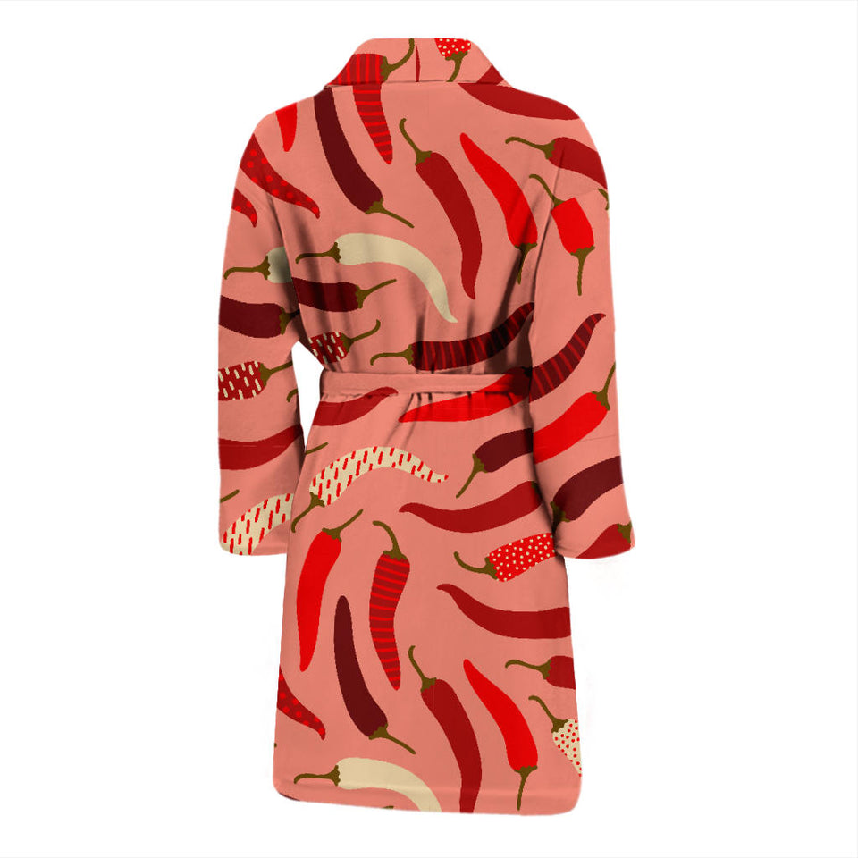 Beautiful Chili Peppers Pattern Men'S Bathrobe