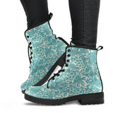 Classic Hand Drawn Grape Pattern Leather Boots