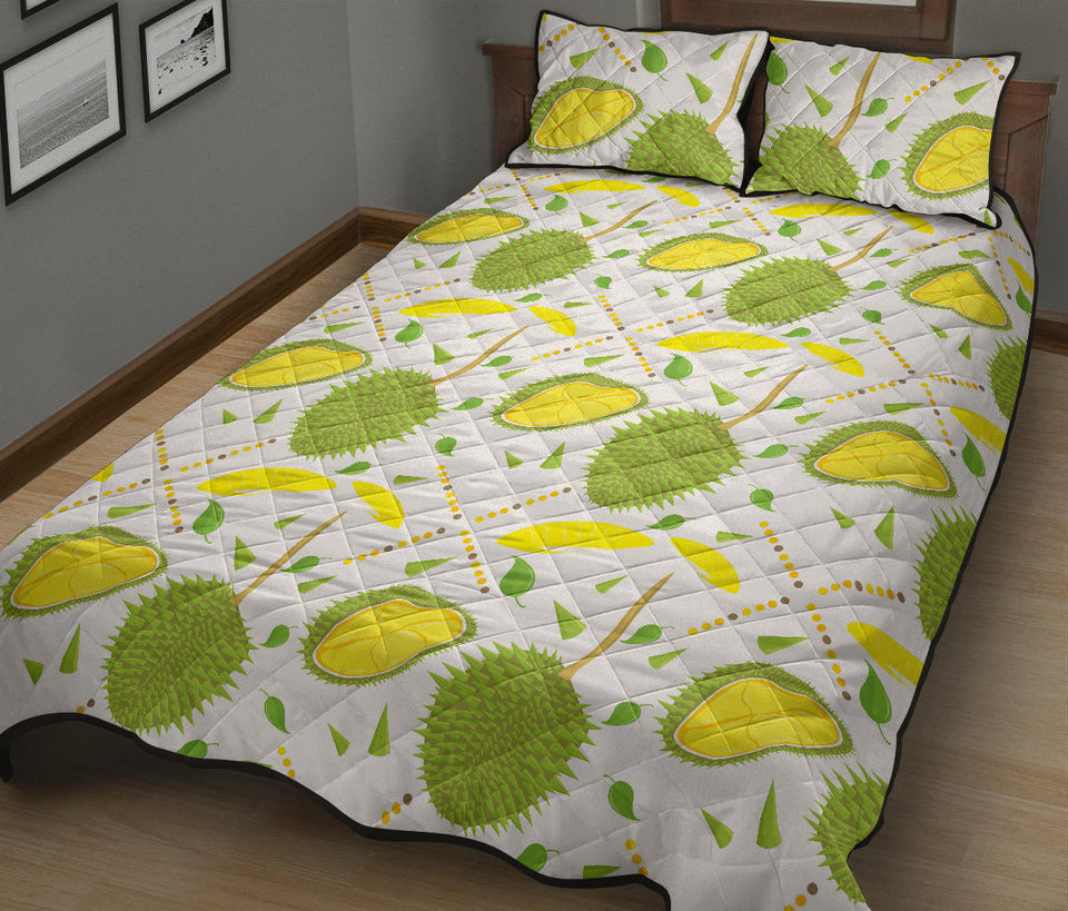 Durian pattern background Quilt Bed Set