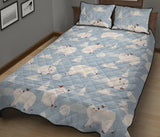 Cute polar bears Christmas decoration pattern Quilt Bed Set