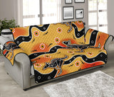 Kangaroo Australian aboriginal art pattern Sofa Cover Protector