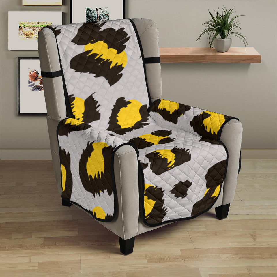 Gray Leopard print pattern Chair Cover Protector