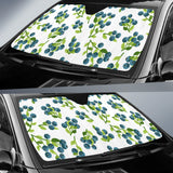 Blueberry White Background Car Sun Shade