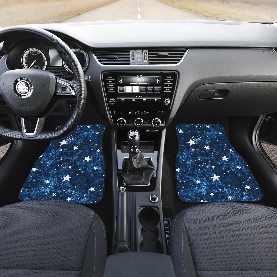 Night Sky Star Pattern Front And Back Car Mats