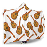 Paint Guitar Pattern Hooded Blanket