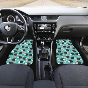 Hedgehog Pattern Print Design 03 Front Car Mats