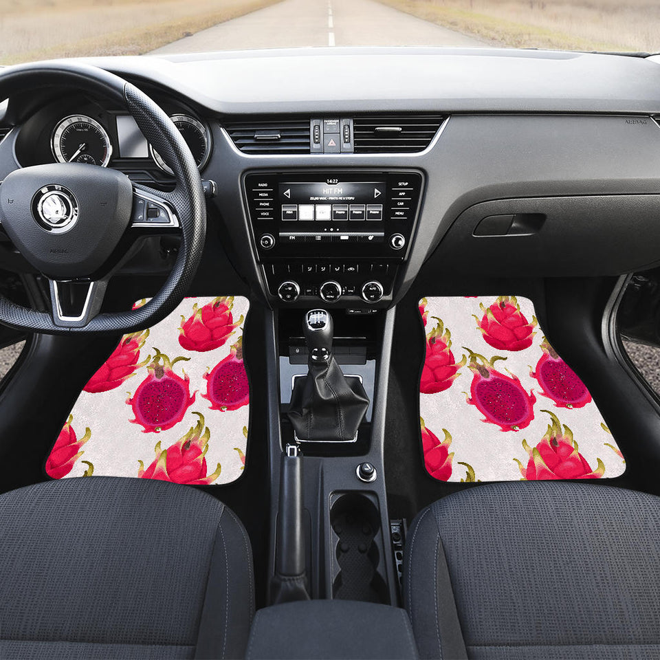 Dragon Fruits Design Pattern Front And Back Car Mats