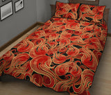 Fire flame pattern Quilt Bed Set