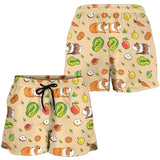 Guinea Pig Pattern Print Design 05 Women Shorts