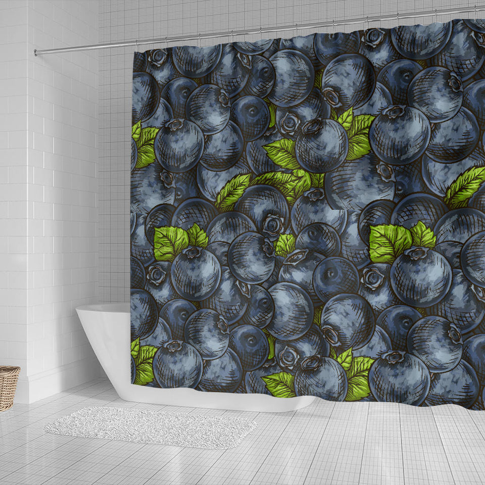 Blueberry Pattern Shower Curtain Fulfilled In US