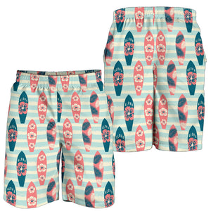 Surfboard Pattern Print Design 02 Men Shorts