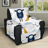 Cute sleeping sheep moon cloud pattern Recliner Cover Protector