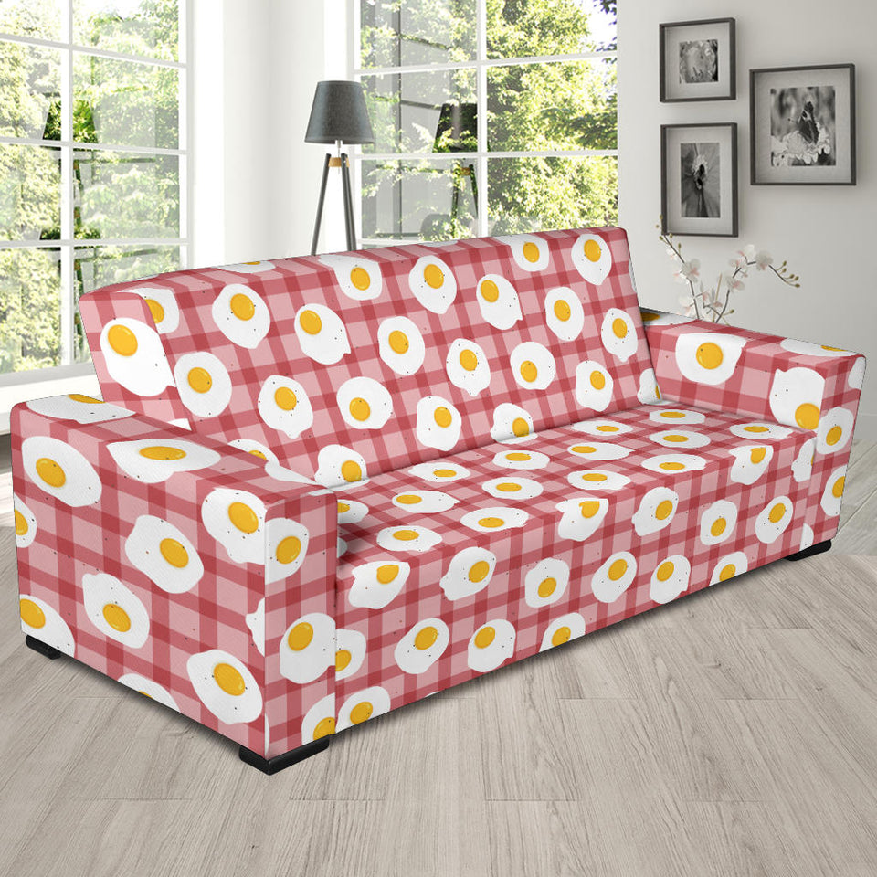 Fried Eggs Pattern Print Design 03 Sofa Slipcover