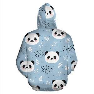 Cute Panda Pattern Zip Up Hoodie