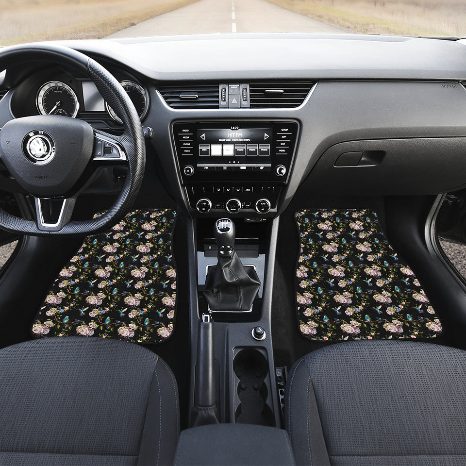 Hummingbird Pattern Print Design 03 Front Car Mats