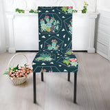Cactus Glass Terrarium Pattern Dining Chair Slipcover