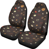 Coffee Bean Leave Pattern Universal Fit Car Seat Covers