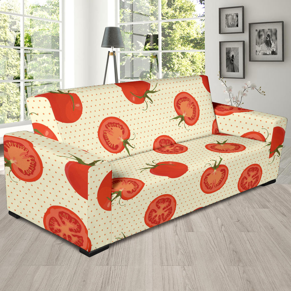 Tomato Dot Background Sofa Slipcover