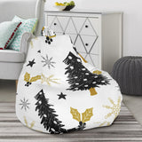 Christmas Tree Holly Snow Star Pattern Bean Bag Cover