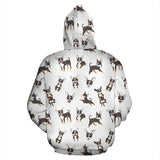 Chihuahua Dog Pattern Zip Up Hoodie