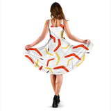 Waterclor Boomerang Australian Aboriginal Ornament Sleeveless Midi Dress