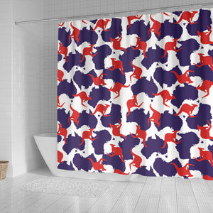 Kangaroo Australian Pattern Shower Curtain Fulfilled In US
