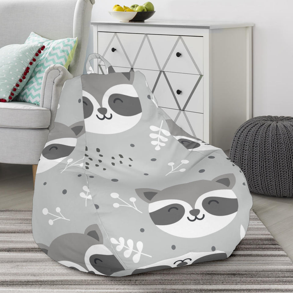 Cute Raccoons Leaves Dot Bean Bag Cover