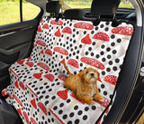 Red Mushroom Dot Pattern Dog Car Seat Covers